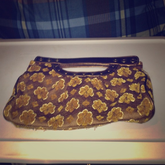 Gold retro clutch
