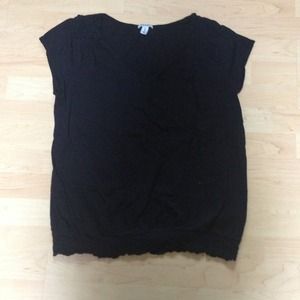 🔥FINAL MARKDOWN 🔥Black lace shoulder top