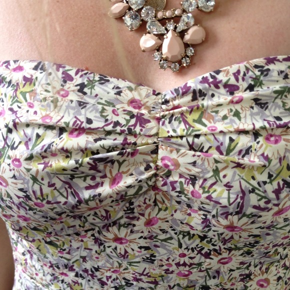 J Crew Floral Strapless Ruffle Dress - Picture 3 of 4