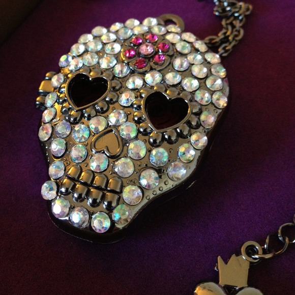 **SOLD** Sugar Skull Rhinestone Necklace