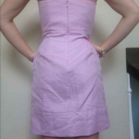 J Crew lavender strapless dress - Picture 2 of 4