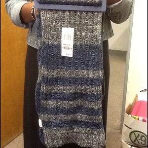 Blue and Gray Scarf.