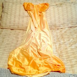 Yellow/orange ombré, long formal dress.