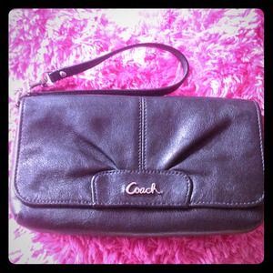 Authentic Black Coach Wristlet/Wallet