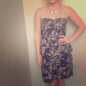 J. Crew strapless floral dress