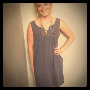 Gray j crew tank dress