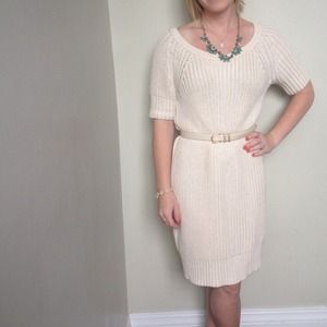 J crew cream knit dress