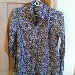 J Crew Liberty shirt + Kate Spade necklace