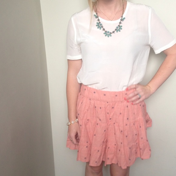 J crew pink ruffle skirt - Picture 1 of 4