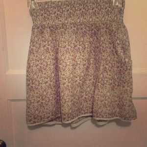 Lavender print skirt
