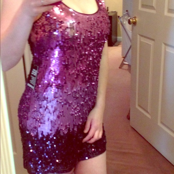 express pink sequin dress
