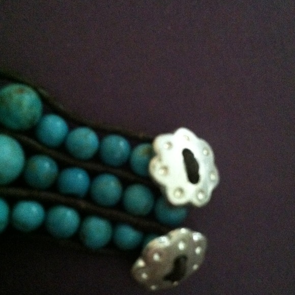 Turquoise & Leather Bracelet/ SOLD in BUNDLE!!!! - Picture 3 of 3