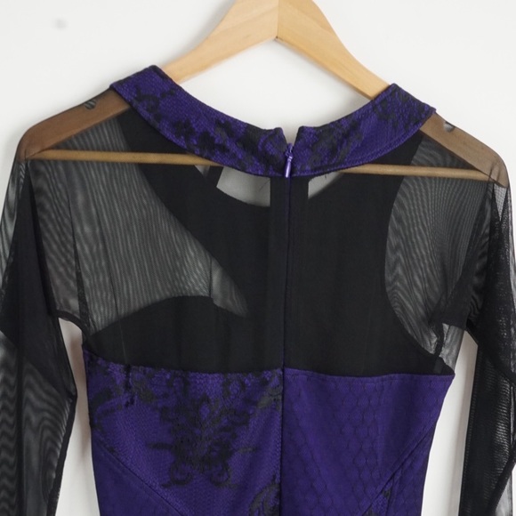 BCBG MAXAZRIA Purple Sheer Dress - Picture 3 of 8