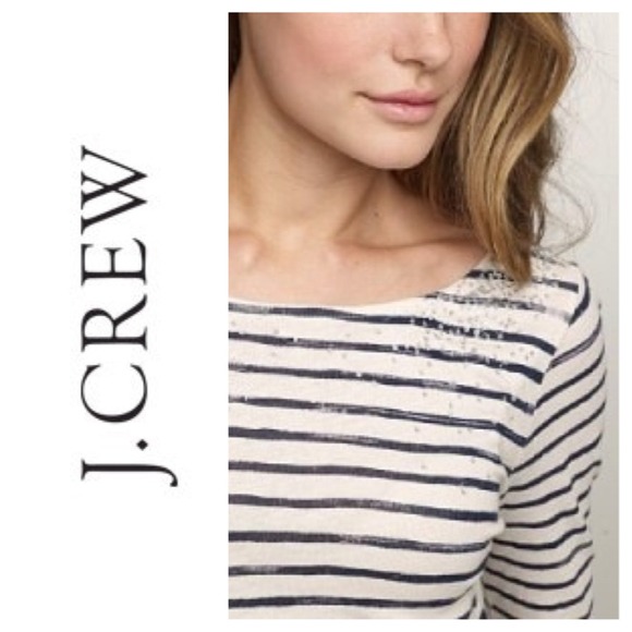 💢SOLD💢 J.Crew Drapey Bateau Sequin Tee in Olive