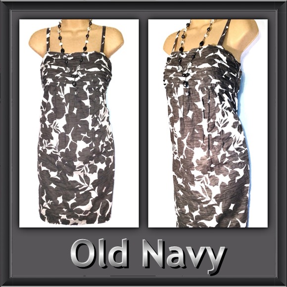 🚫Sold🚫#66 Cute Grey Print Dress sz M by Old Navy
