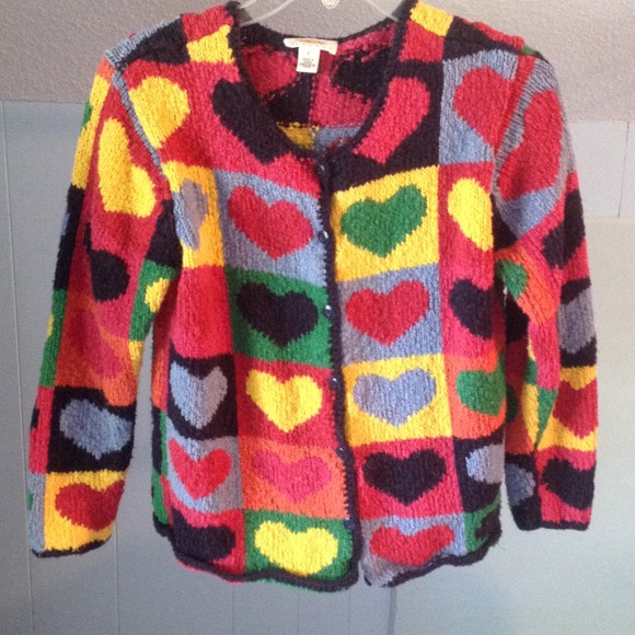 Colorful Heart Sweater