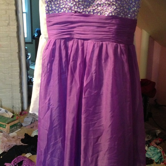 *SALE* Purple sequin long prom/ pageant gown - Picture 4 of 4
