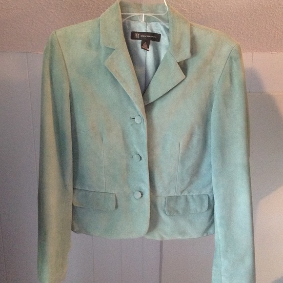 Real Soft Leather Light Green Blazer