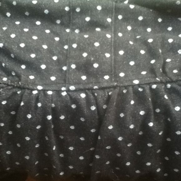 Black polka dotted long tank