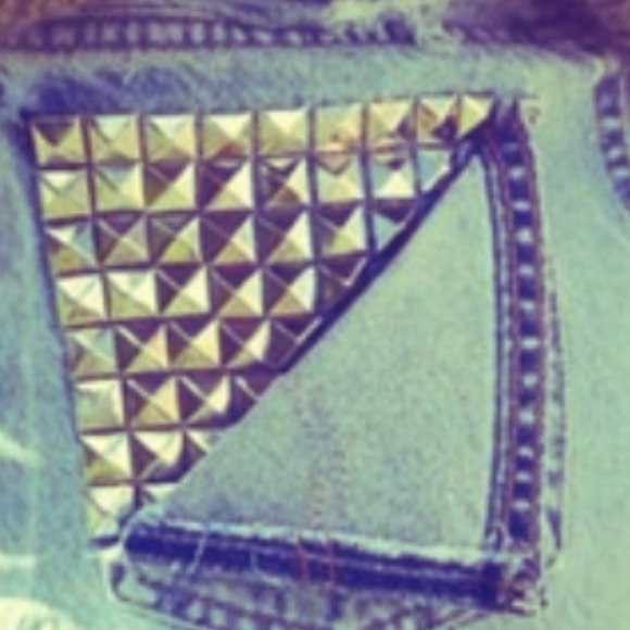 High Waisted Denim American Flag Shorts - Picture 2 of 2