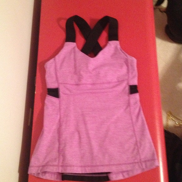 Lululemon Pink and Black Tank Top