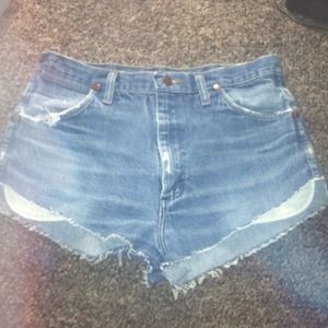 Wrangler high waisted shorts from UO