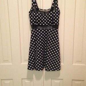L polka dot skater dress