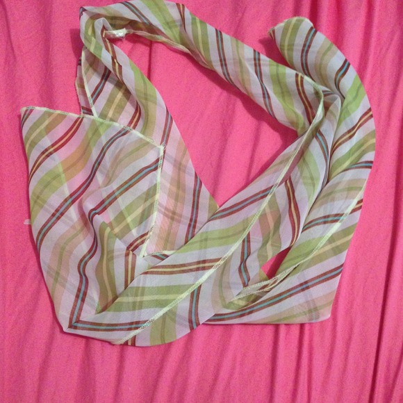 Striped summer scarf