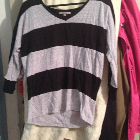 Three quarter sleeve Gap striped shirt