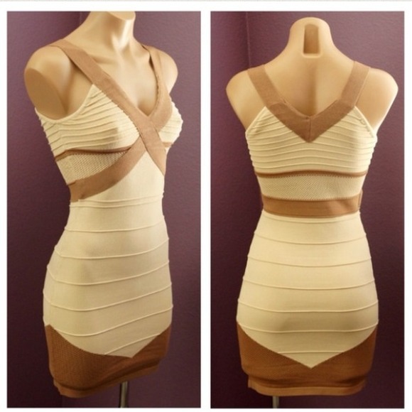 ❗SOLD ❗Wow Couture New Toupe Bandage Dress