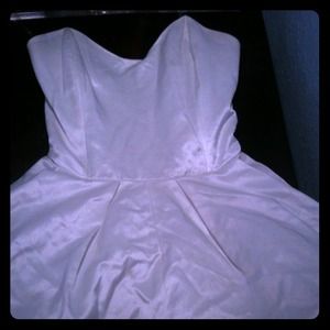 Short white satin ballerina dress