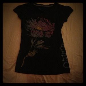 Casual Tee with great multi colored flower design