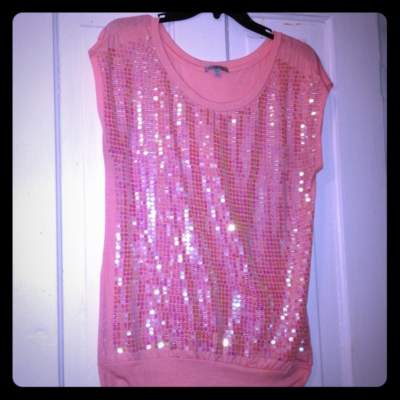 Pink Sequin Top