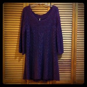 BUNDLE🌻 FP purple sweater dress & Anthro blouse