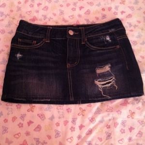 American eagle denim mini skirt