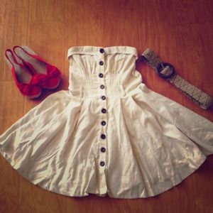 Heart shaped tube top summer dress.