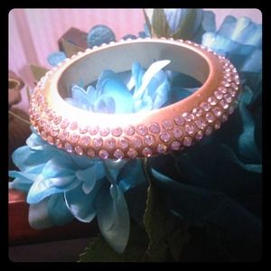 Golden crystal bracelet