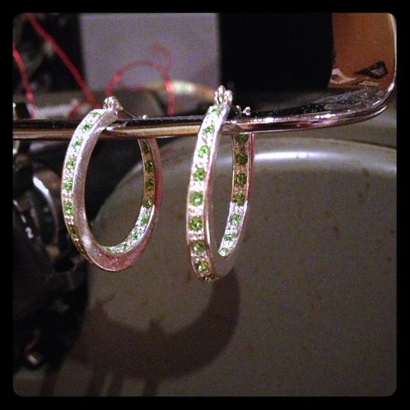 Peridot colored loops, never worn