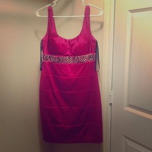 Bisou bisou magenta cocktail dress