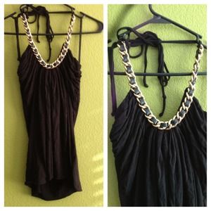 Sky black halter.