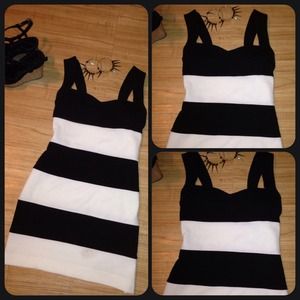 ⭕SOLD⭕Black & White Bandage Dress