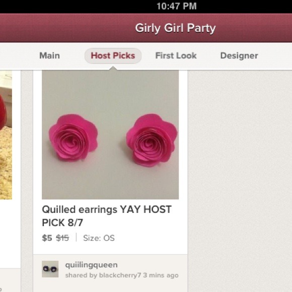 Quilled earrings YAY HOST PICK 8/7 - Picture 2 of 3