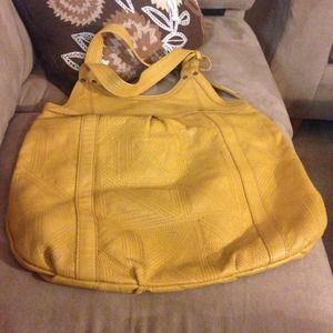 🚫SOLD🚫Joe's Mustard Yellow Leather Tote Bag