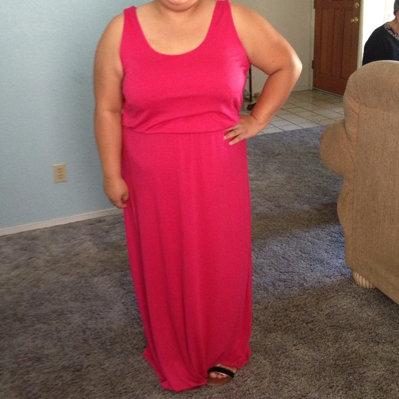 Pink maxi dress