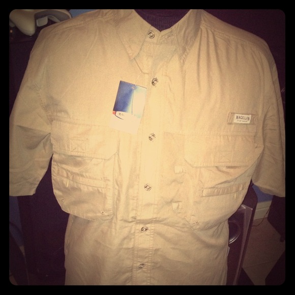 Magellan fisherman shirts medium khaki