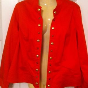 RESERVED!! Vivid orange blazer by Lane Bryant