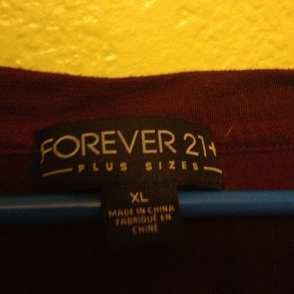 Forever21+ Burgundy Top - Picture 2 of 3