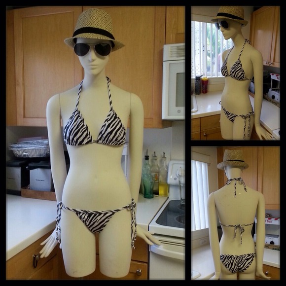 Other - SOLD Zebra bikini with scrunch butt bottom