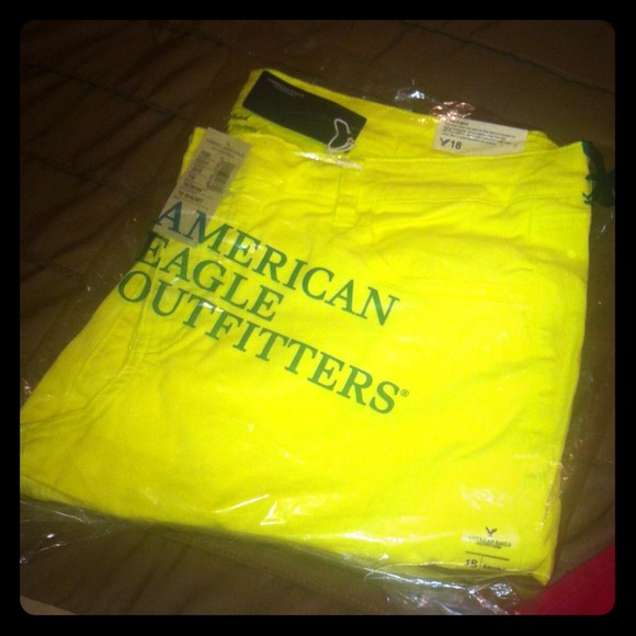 American eagle jeggings green neon