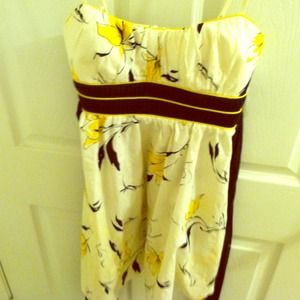 Yellow flowered summer dress